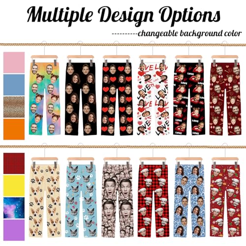 Personalized Pajamas Pants for Men Women Custom Pajama Pants with Photo Face Create Your Own Funny Pet Pj Pants2
