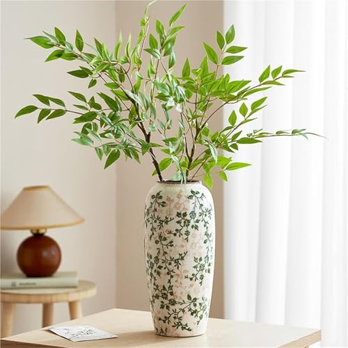 Pots de fleurs vert vintage Yofab en céramique artisanale