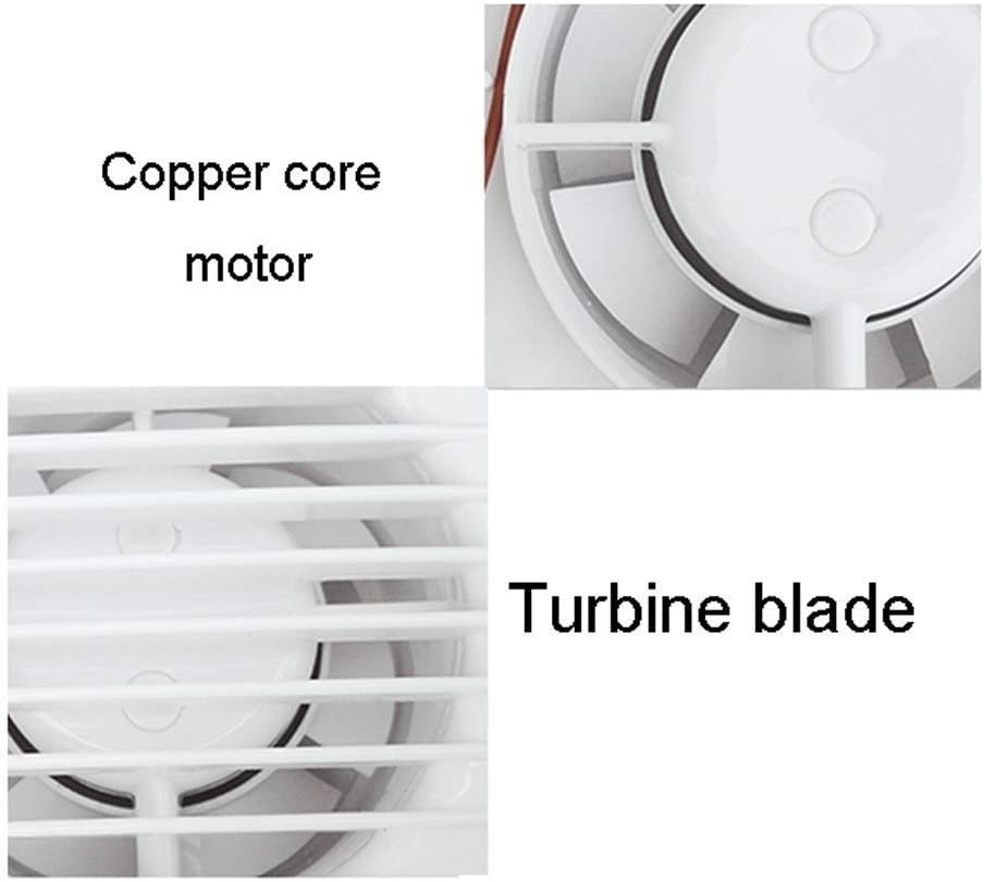 HBJWOV Ventilation Exhaust Fan, Strong Exhaust Extractor Fan Wall Mount Ceiling Exhaust Fan Built-in Household Ventilation Fans Without Plug