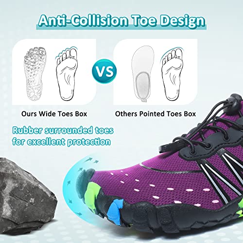 Image of ziitop Water Shoes for Men Women Beach Barefoot Swim Rock Climbing Pool Shoes Socks, Anti-Slip Breathable Quick Dry Lightweight Slip-on, Outdoor Sport Hiking Walking Boating Fishing Diving Surfing