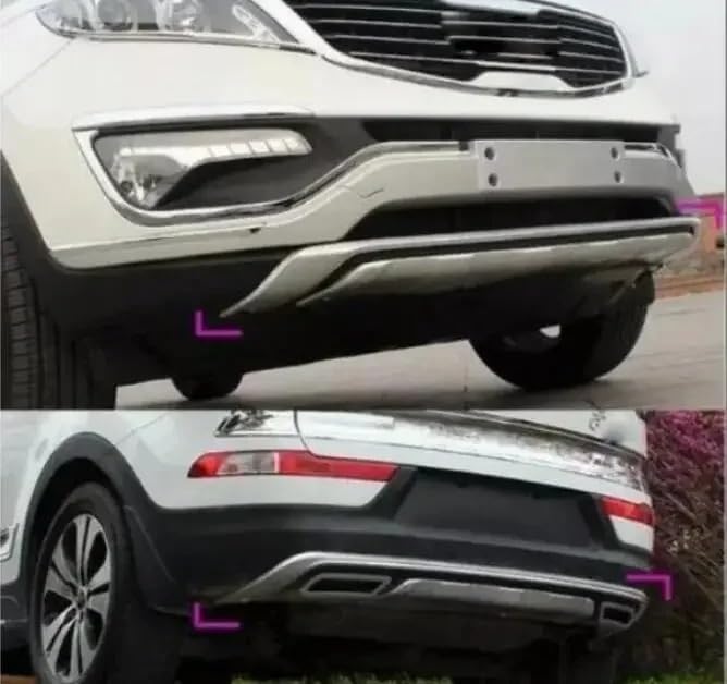 Difusor de faldón trasero para KIA Sportage R 2010 a 2014 en plástico ABS 4