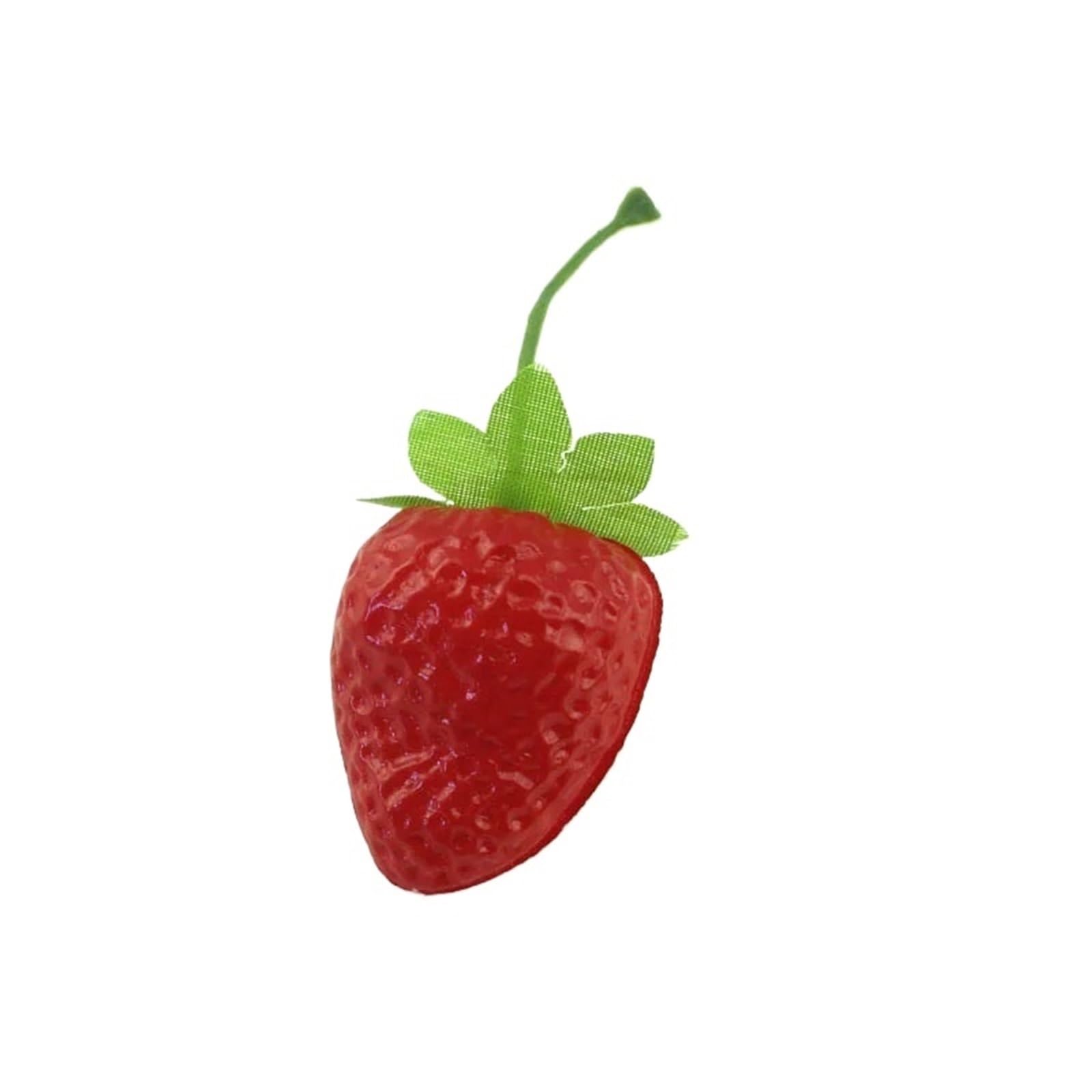 BAYNOPURIN Artificial Fruit Decor Fake Fruit Simulated Strawberry Model Plastic Decoration Photography Background Props DIY Home Festival Materials(Color-05,10pcs)