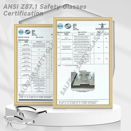 Salfboy Safety Glasses for Men Women ANSI Z87.1 Safety Glasses Bulk UV Protective Eyewear Scratch-Resistant 10PCS
