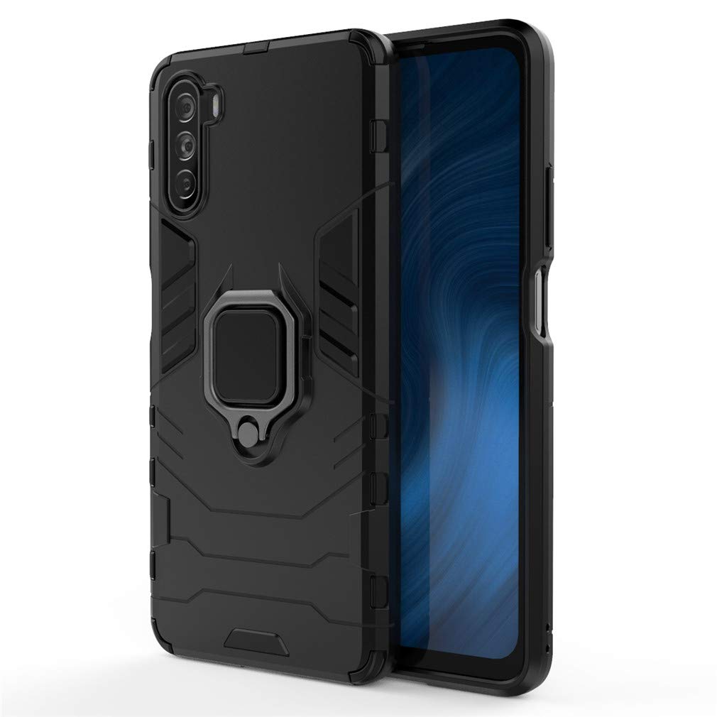 CHcase Huawei P40 Pro Funda, Anillo Metálico Sujeción Soporte Antichoque Rígido Caja (Funciona con el Montaje de Coche Magnético) Doble Capa Sólido Case Carcasa para Huawei P40 Pro -Black Plus Gray — view 21
