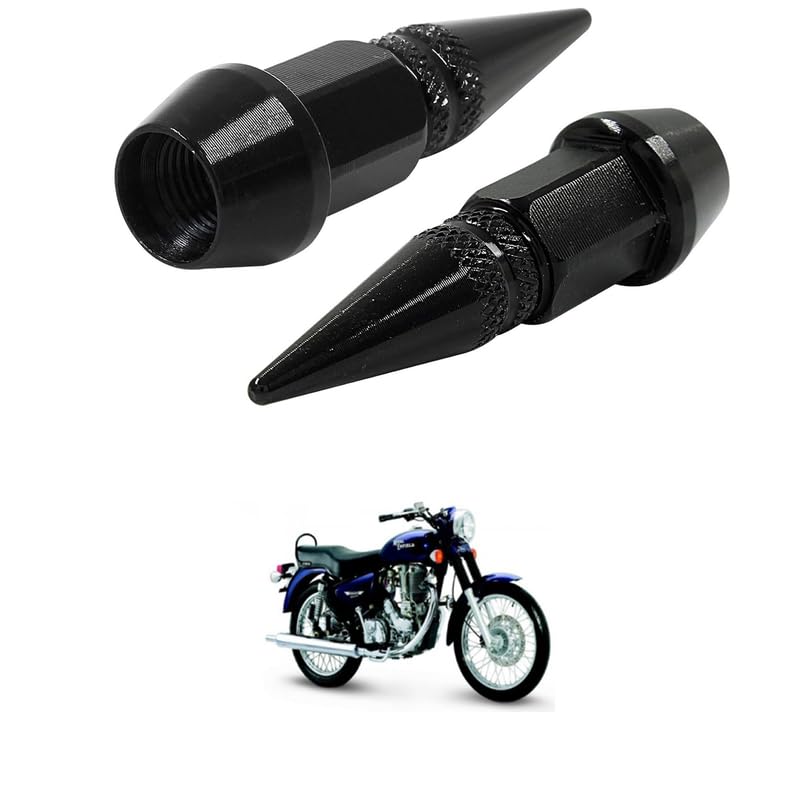 LOVMOTO Universal Spiked Valve Caps,Aluminum Alloy Dustproof and Waterproof Tire Valve Stem Caps, Suitable for Cars, Trucks and Motorcycles (2PCS Black) Comfortable with Elec-tra EE-139-image-26