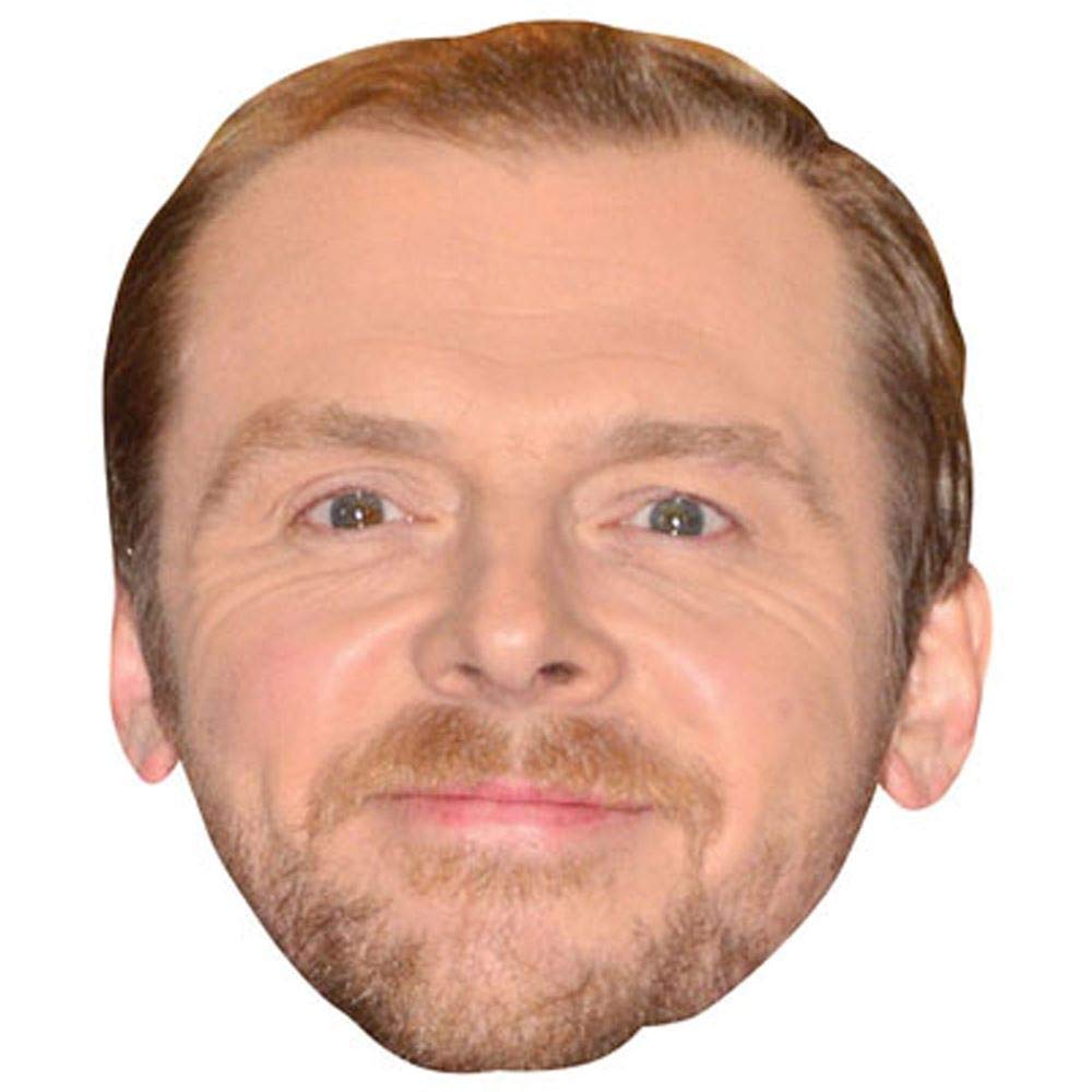 Simon Pegg Celebrity Mask, Flat Card Face, Fancy Dress Mask
