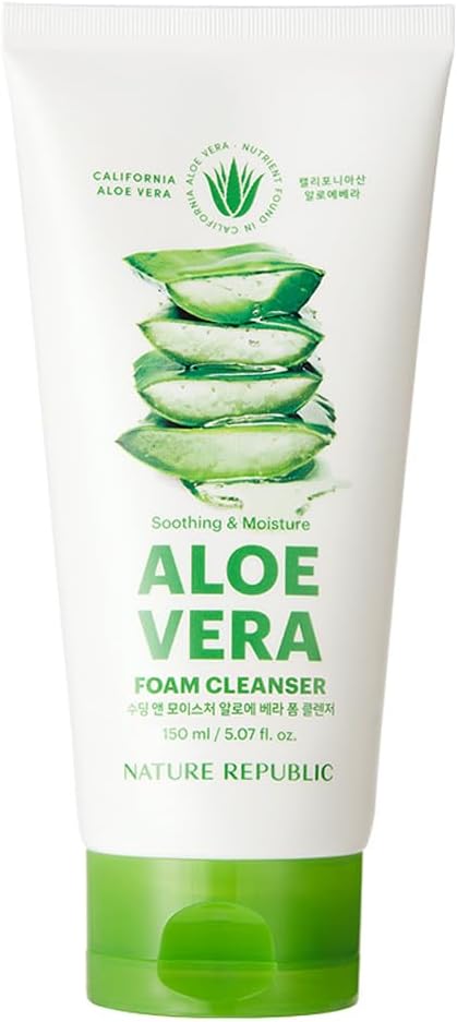 Nature Republic Aloe Vera Soothing and Moisture Foam Cleanser 150ml