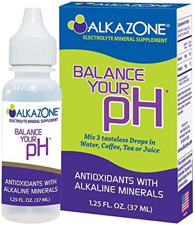 Alkazone Balance Your pH, Antioxidants Alkaline Mineral Drops, Single 1.25 Oz Pack, Portable, Yields 10 Gallons of alkaline, antioxidant Water, Unflavored, pH Balance, Hydration