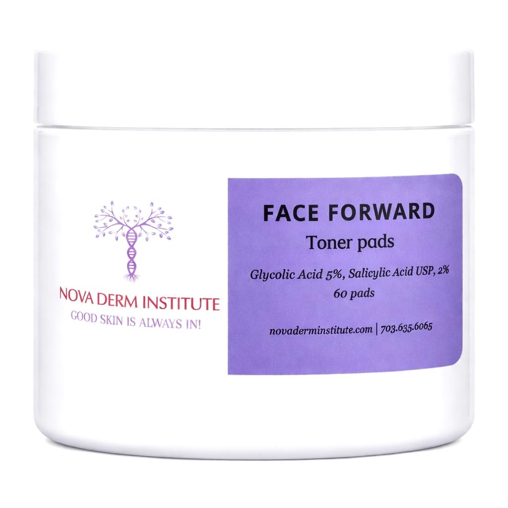 Face Forward Toner Pads – AHA BHA Exfoliating Facial Pads for Acne Prone & Sensitive Skin, Zero Pore Pads, Non Comedogenic, Fragrance Free (60 Count)