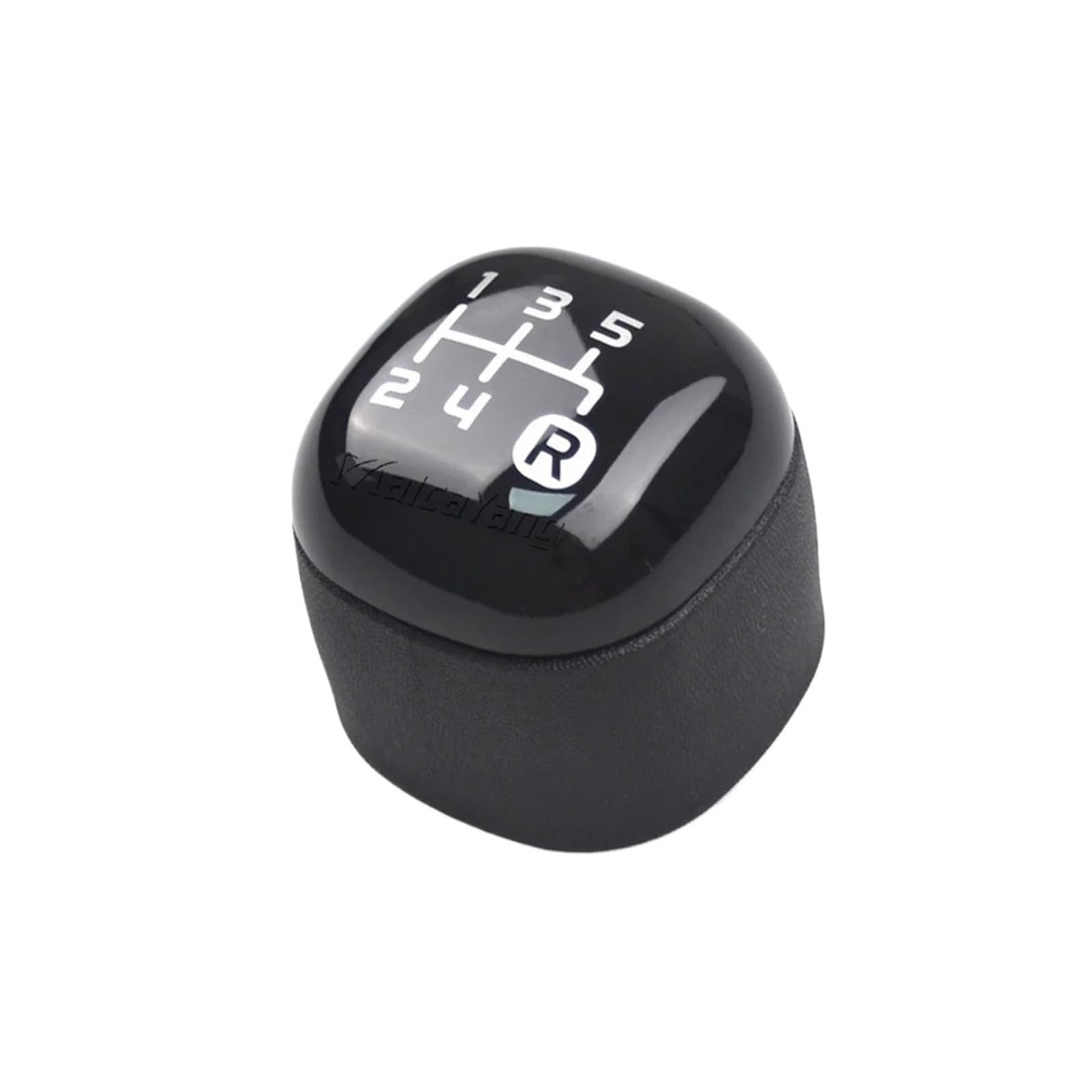 QMTVFSRH Car Gear Shift Knob for Fiat for Panda from 2012 10.27mm 5 Speed Black Plastic Manual Gear Shift Knob