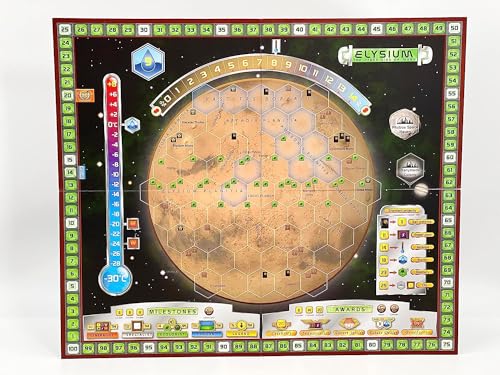 Image of Stronghold Games Terraforming Mars: Hellas & Elysium Expansion | Two New Map Boards: Hellas and Elysium, New Milestones and Awards, Requires Terraforming Mars Base Game, Ages 12+
