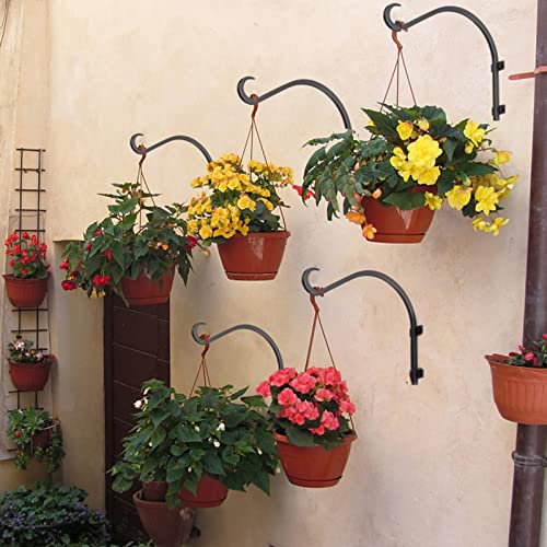 Mosloly Hanging Plant Bracket 2 Pack(16-Inch), Solid Steel Plant Hangers, Hanging Plant Hooks Outdoor For Bird Feeders, Plant, Bird House Solar Lights, And Wind Chimes (2.4Lbs) #TOP7