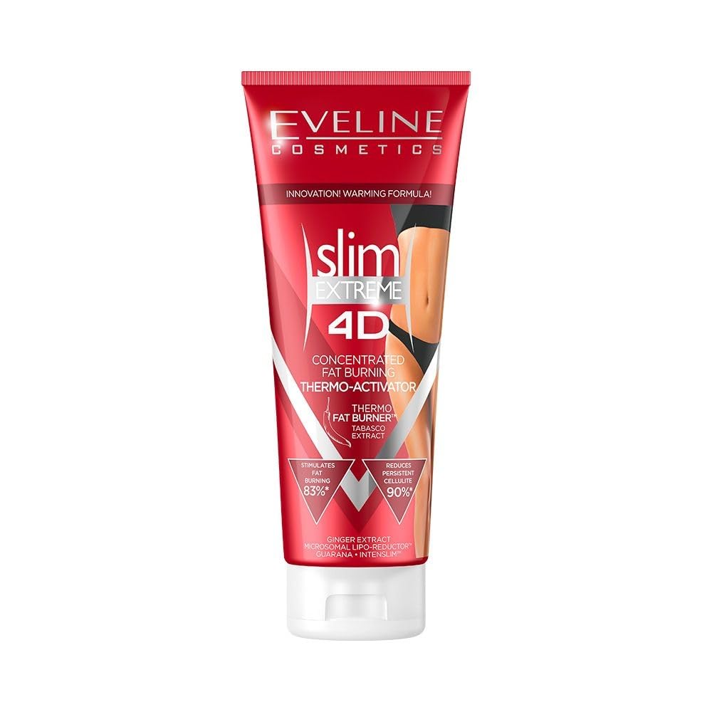 Eveline Cosmetics Slim Extreme 3D Thermo Active Cellulite Serum (8.8 oz) for Thighs, Buttocks, Waist