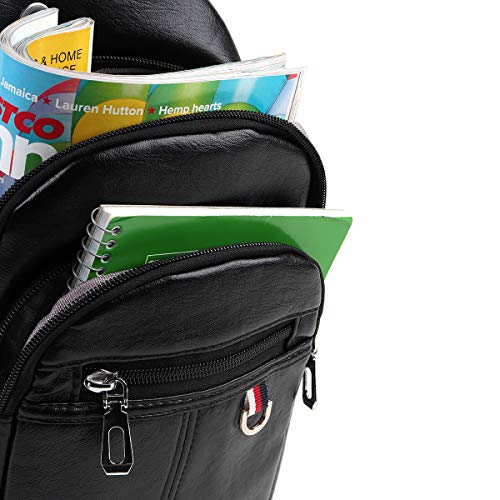 WESTEND Crossbody PU Leather Sling Bag with Adjustable Strap-Travel Small Daypack2