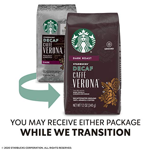 Starbucks Decaf Ground Coffee — Decaf Caffè Verona — 100% Arabica — 6 bags (12 oz.)