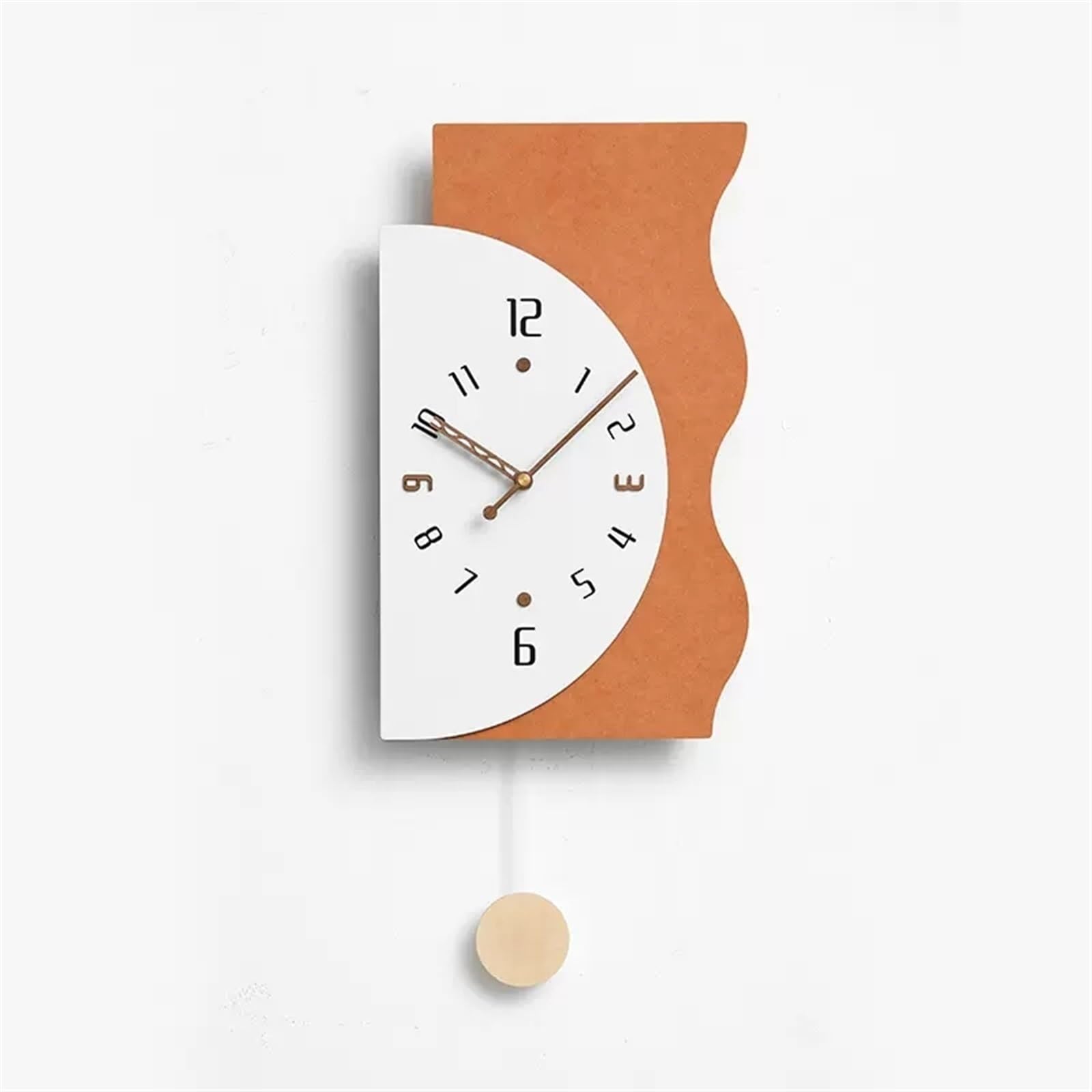 EINES Wall Clocks No Punch Clock Living Room Modern Simple Atmosphere Restaurant Decorative Clock Personalized Creative Wall Clock(A)