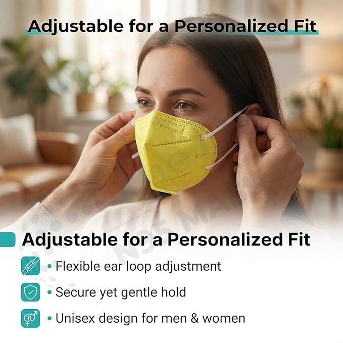 Image of N95 Mask White & Grey combo for Adult Reusable & Washable Certified by ISO CE