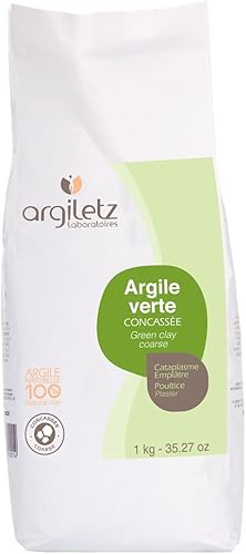 Argiletz Arcilla verde Grueso 2.2Lb2.2 lbs. 100% de origen y producido en Francia.