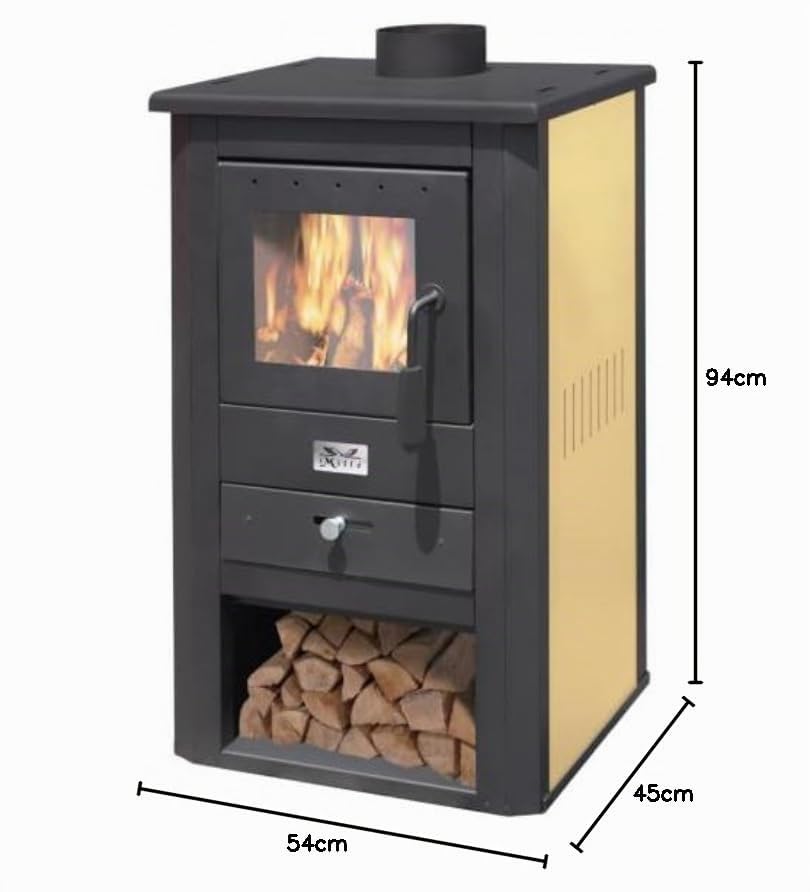 Stufa a legna Pallade (13kw, avorio)