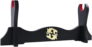 Sword Holder Katana Wall Mount - Velvet Padded Katana Stand Samurai Display Rack Support All Tanto Sword yin and yang 1 Tier