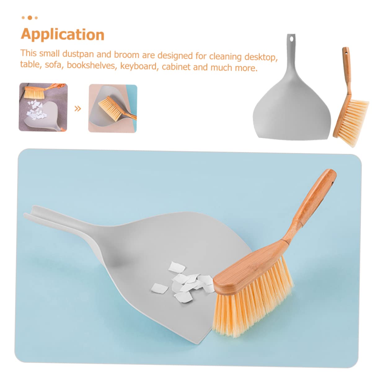 FOMIYES 1 Set Desktop Cleaning Kit Broom for Suit for Suits for Pans with Broom Broom Mini Cleaning Broom Desk Broom Small Pans Office Bucket Pp Handheld Garbage Shovel