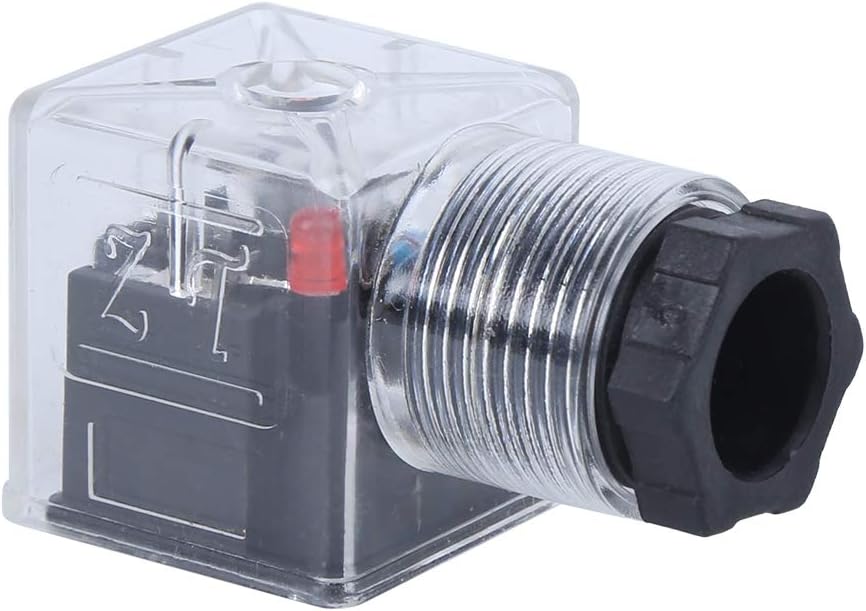 5Pcs Transparent Solenoid Coil Plug Universal Mini Size DC 24V 10A Voltage Hydraulic Solenoid Valve Indicator Plug for Solenoid Valve