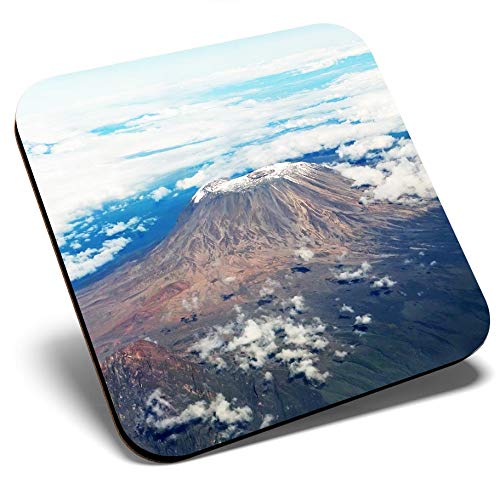 Excellent dessous de verre carré – Kilimanjaro Tanzanie Afrique | Sous-verres brillants de qualité | Protection de table pour tout type de table #3398