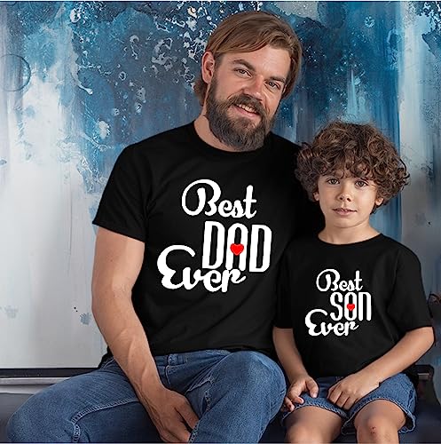 Image of Hangout Hub | Family T-Shirts | Best Dad Son | Set of 2