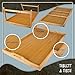 Frühstückstablett Bambus Bett-Tablett Serviertablett Betttisch mit klappbaren Beinen - auch als Lapdesk, Notebook-Tisch verwendbar (XXL Natur)