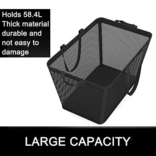 Npet Laundry Hamper Basket(Multi-Style), Protable Plastic Clothes Bag With Eva Waterproof & Breathable Mesh Material, Storage Bins For Laundry, Bathroom, Bedroom And Dormitory(Square, Black) #TOP2