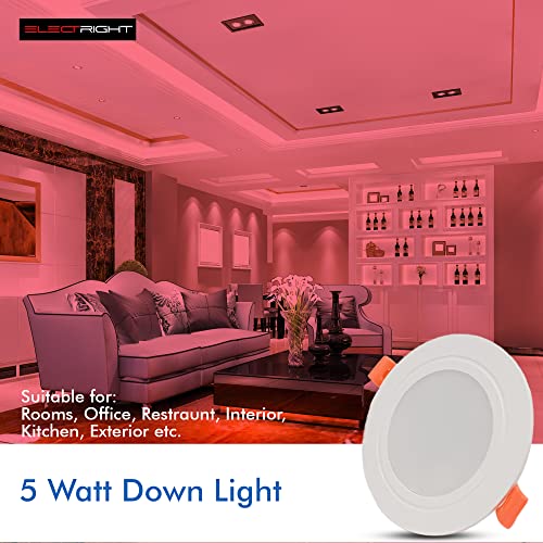 Image of 5W LED DOWNLIGHT with Round LED Concealed Panel (RED) (4)