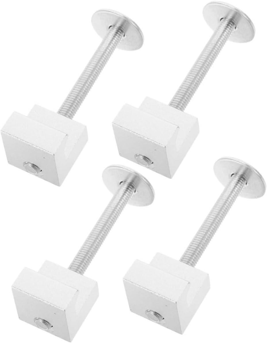 Unomor 4pcs Aluminum Alloy J-Shaped Hook Truck Tool Box Mounting Kit