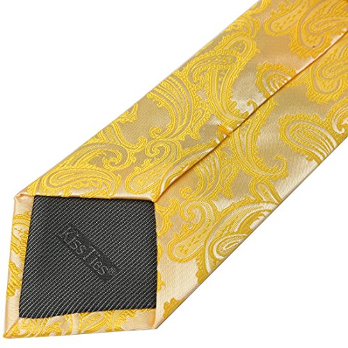 Image of KissTies Mens Paisley Tie And Pocket Square Necktie Sets