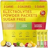 Keto Vitals Tropical Keto Electrolytes Powder No Sugar - Electrolytes with Potassium, Magnesium, Sodium, & Calcium - Sugar Free Electrolyte Powder Packets Drink Mix & Hydration Powder, 30 Servings