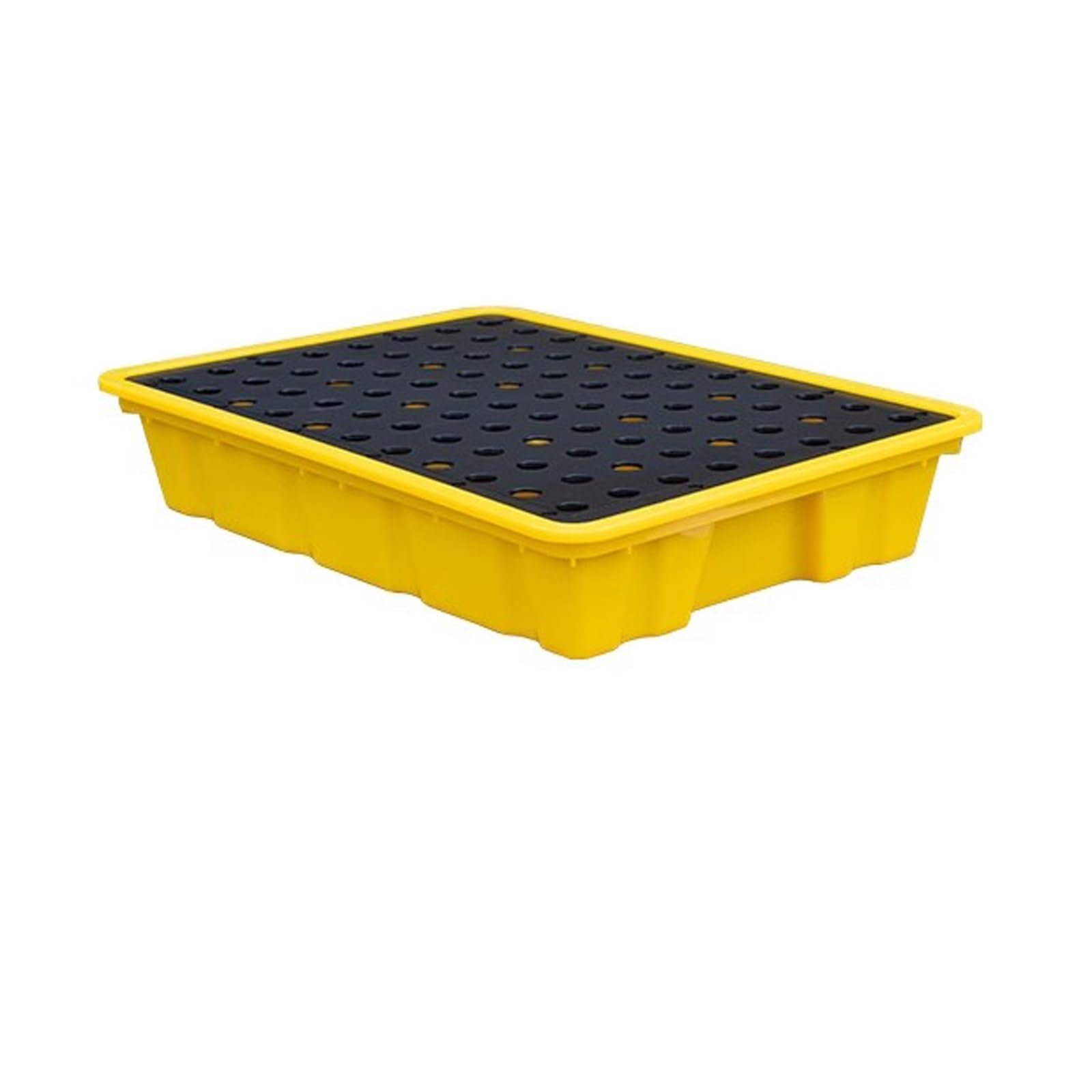 QUSYZD Stackable Modular Spill Containment Platform, Anti-Spill Plastic Pallet for Paint Buckets - Durable 26" x 14.2" x 4.7" Spill Platform for Safe Storage,19.3 * 13.8 * 3.5 in