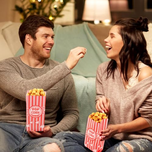 Image of 202 Pcs Popcorn Bags with Popcorn Scoop and Salt Shaker, 1 Oz Small Vintage Individual Servings Popcorn Container PopCorn Bags Bulk for Popcorn Machine Supplies Party Movie Night Theater(size:202pcs)