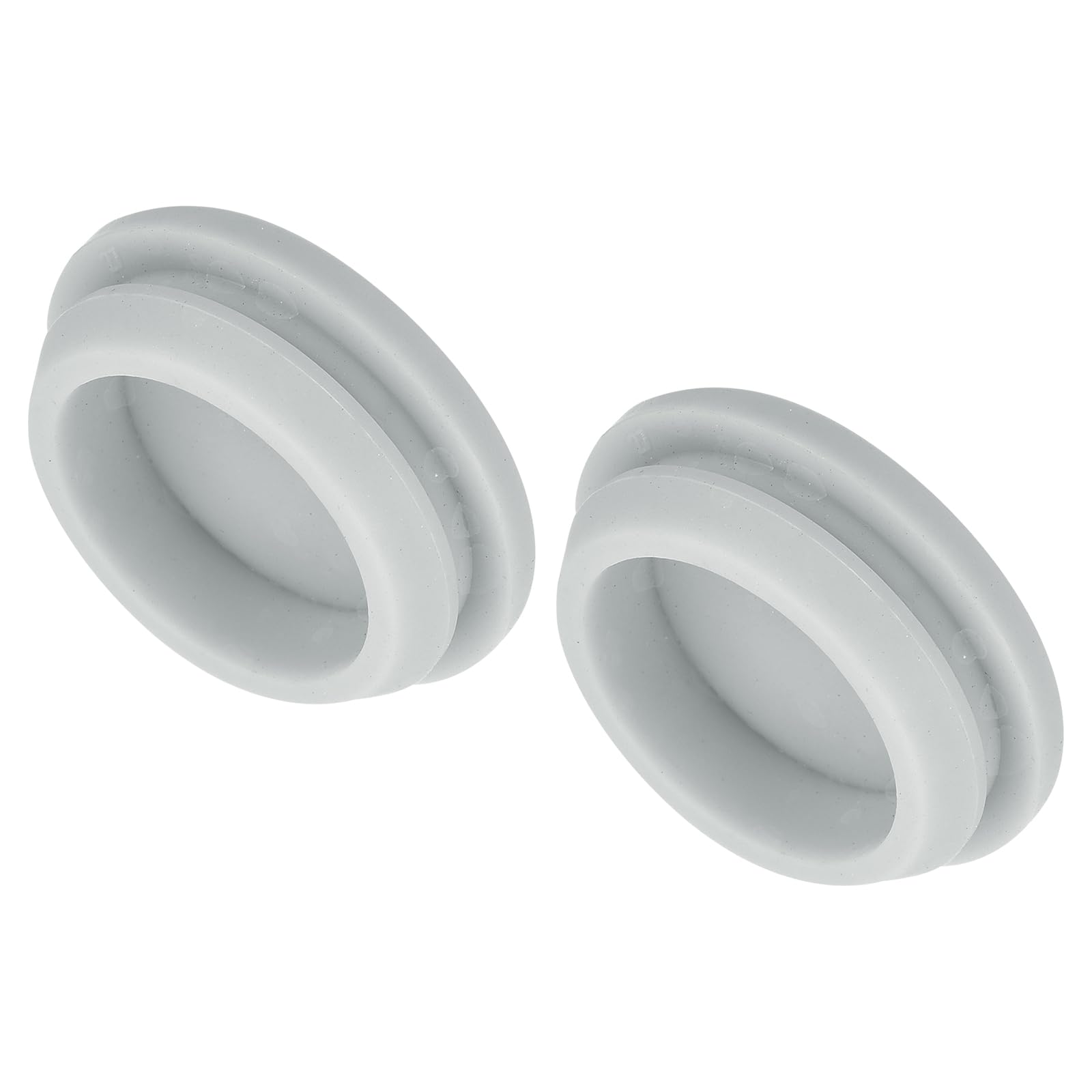 MECCANIXITY 2pcs Silicone Snap in Locking Hole Plugs,27mm/1.1 Inch Mounting Diameter Narrow Groove Width 2.5mm Panel Seal Cover Round for Kitchen Bulkheads Waterproof Sealing Plugs Grey
