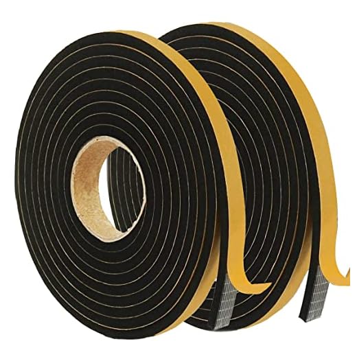 AONAT 10M Cinta Selladora Espuma Burlete Ventana Corredera, Puerta 2 Rollos 12mm(W) x3mm(T) Adhesivo de Alta Densidad para Anti Frío, Aislante,Ruido y Colisión (2 Rollos, Negra)