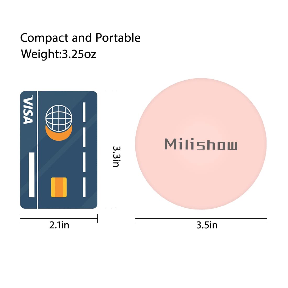 Compact Mirror with LED Light,1x/10x Magnifying Rechargeable Mirror,3.5in, Dimmable Travel Mirror for Purse,Pocket,Handheld 2-Sided Makeup Mirror - Image 4