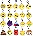 Porte Clé Emoji Emoji Porte-Clés Mini Emoji Porte-Clés 20 Pcs Mini Jouet En Peluche Pour Enfants Et Adulte Fêtes De Fête D'anniversaire, Plats De Sacs De Fête, Fournitures Pour Fêtes Decorations