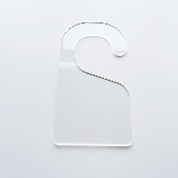CHENRUI Set of 6 Clear Blank Acrylic Closet Dividers, Blank Acrylic Hangers, DIY Baby Clothes Organizer