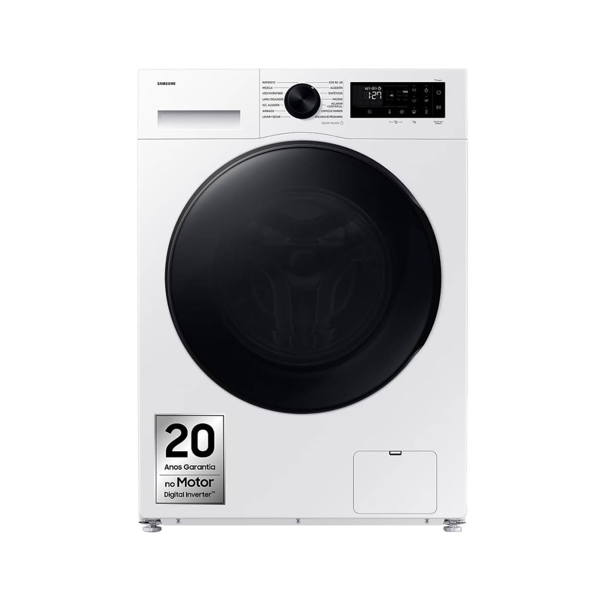 Lavadora y Secadora de Ropa Samsung AI Eco Bubble 9kg/6kg 400RPM Blanca WD90DG5B15BEEP