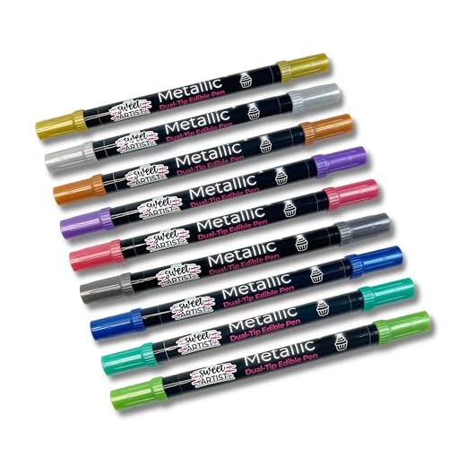 Metallic Edible Dual-Tip Pens Set