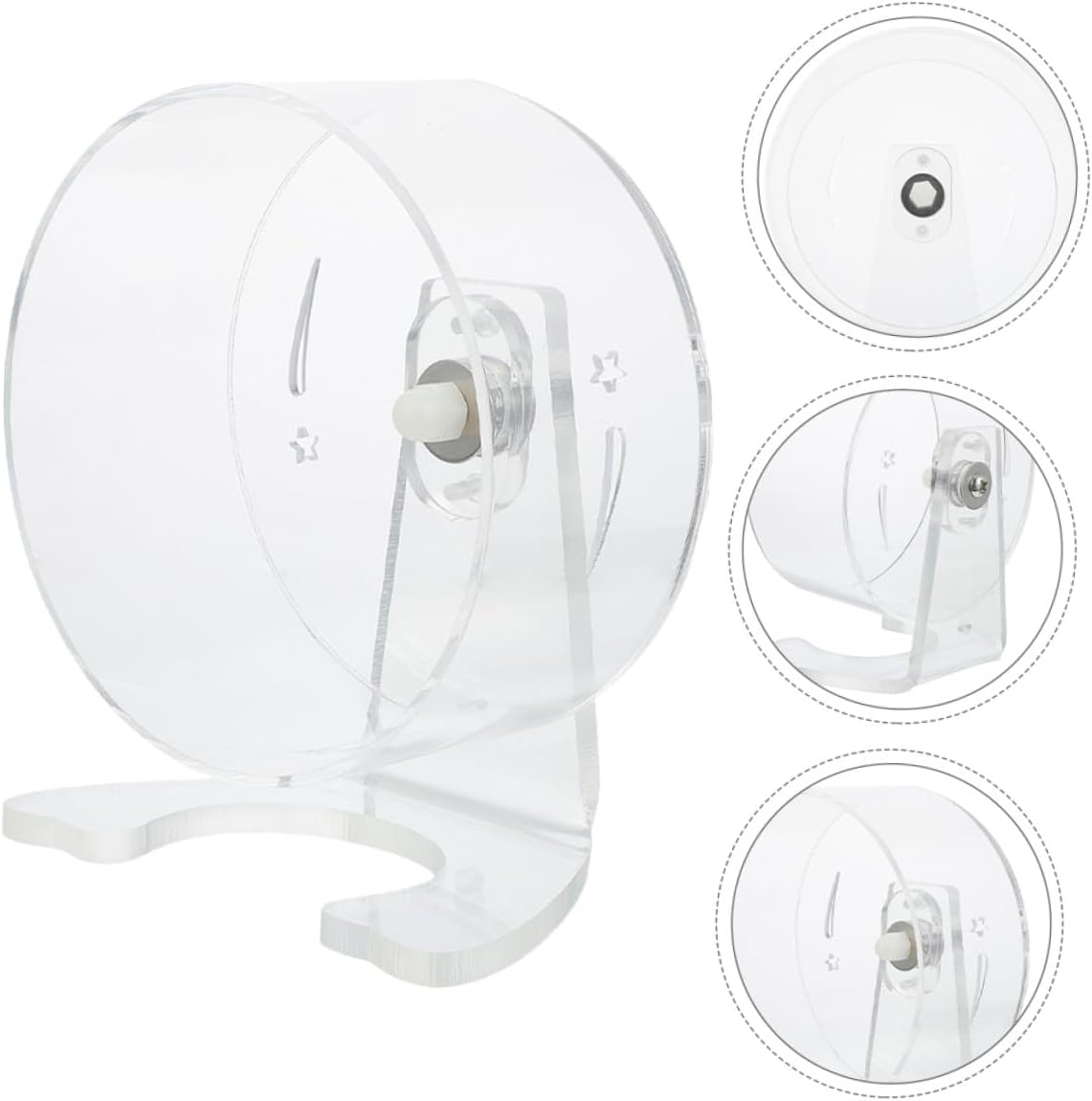 Silent Hamster Exercise Wheel with Stand, Small Pet Running Wheel 22cm for Gerbils Mice and Small Animals Cage Accessory