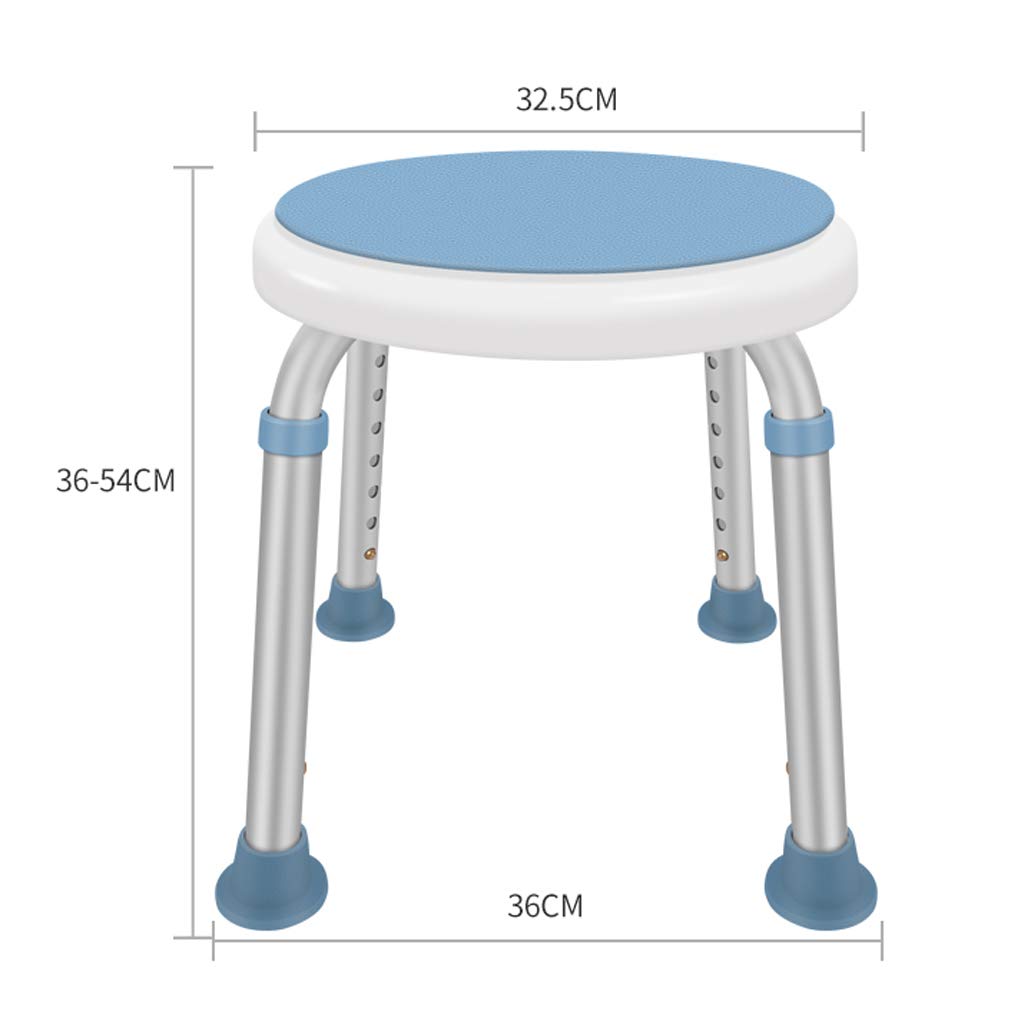 Ronda giratoria Taburete de baño/Ducha con Asiento Giratorio Portátil Silla elevadora de bañera Ajustable en 8 Alturas Ayuda de Transferencia para anciana, discapacitada, Mujer Embarazada MAX. 100