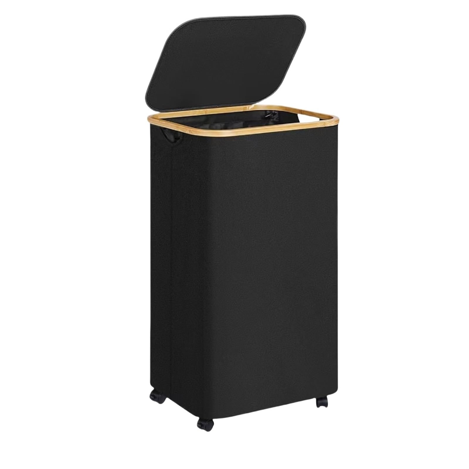 Slim Laundry Hamper Dirty Clothes Basket With Lid Tall Narrow Washing For Bathroom For Bedroom(Color3)