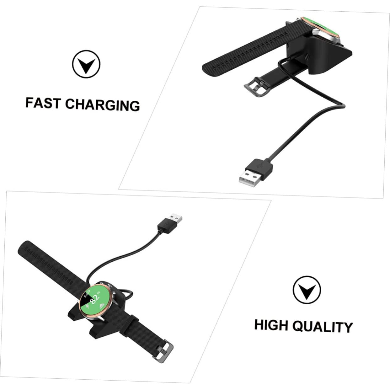 OSALADI 3pièces Chargeur USB Compatible avec Montre Connectée Gen Gen Support De Charge Pratique Et Compact pour Bureau Et Voyage