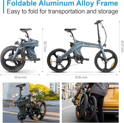 DYU Electric Bike 20 inch Foldable Pedal Assist - Image 4