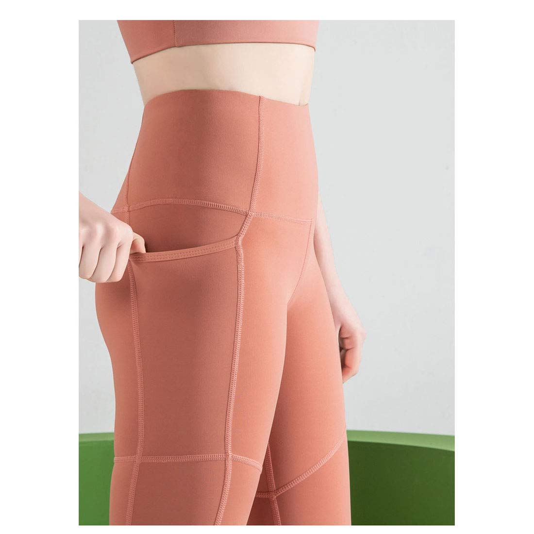 Moda Mallas Pantalones Deportivos Leggings Mujer, Leggings De Yoga para Mujeres con Bolsillos, Mallas De Compresión para Adelgazar Elegante