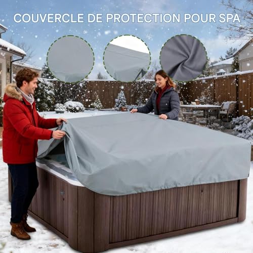 Housse de Protection pour Spa Carré Imperméable Remplacement Couverture Extérieur - 3